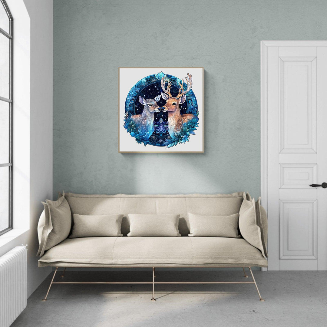 Deer Patron Saint Wooden Jigsaw Puzzle