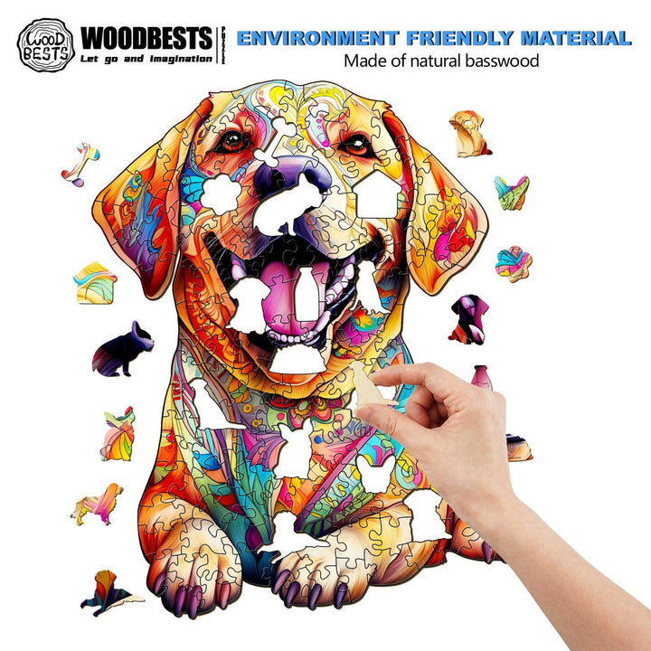 Yellow Labrador Wooden Jigsaw Puzzle