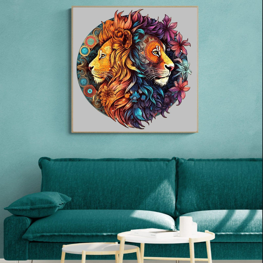 Yin-Yang Lion 2 Wooden Jigsaw Puzzle