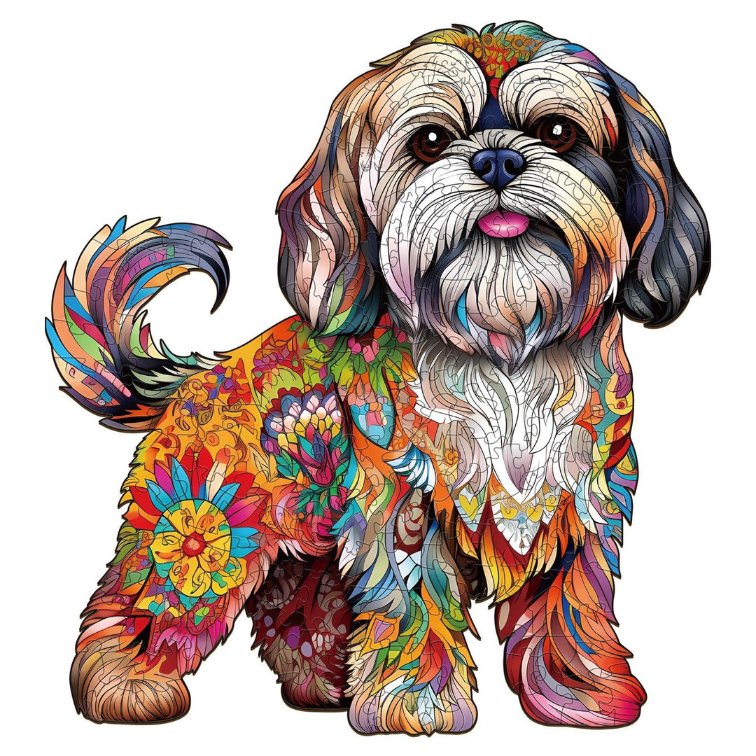 Beautiful Shih tzu 2 Wooden Jigsaw Puzzle-Woodbests