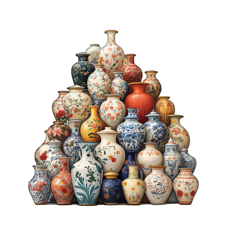 Italian ceramics Wooden Jigsaw Puzzle