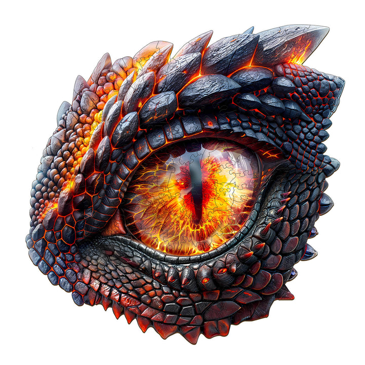 3D Blaze Eye wooden jigsaw puzzle featuring a vibrant dragon eye design, ideal for mind games and enhancing focus.
