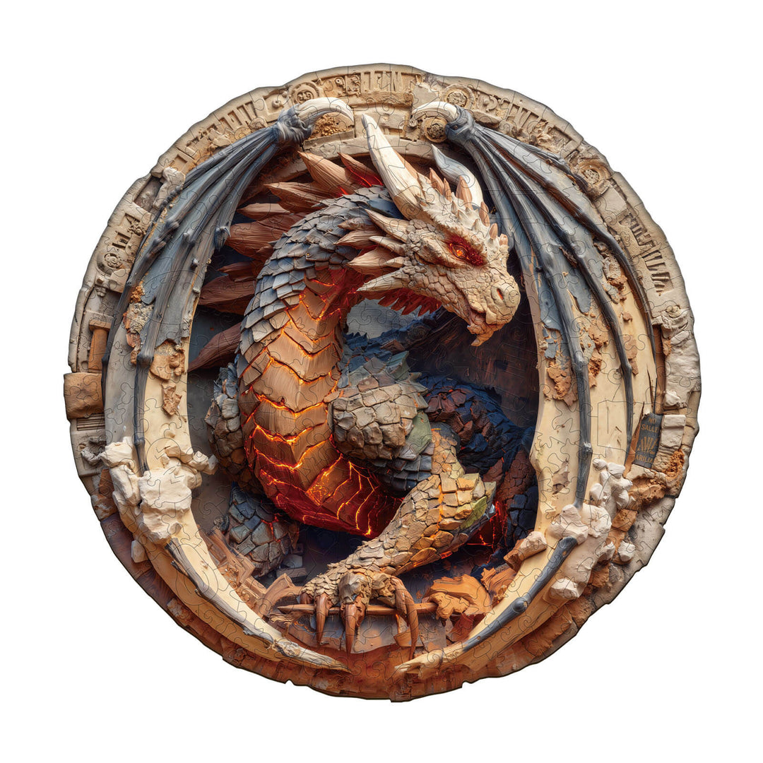Elements Earth Dragon Wooden Jigsaw Puzzle