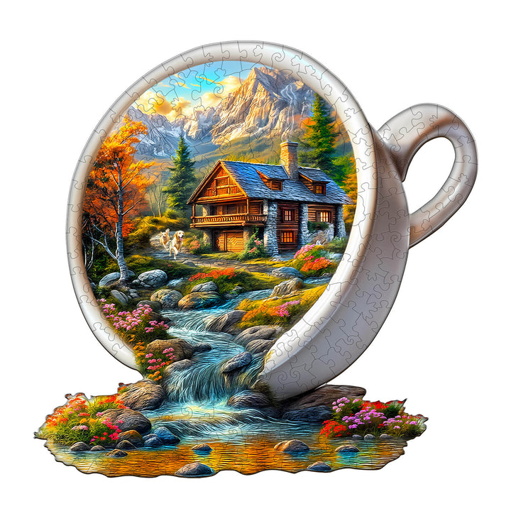 Cup of Serenity Wooden Jigsaw Puzzle