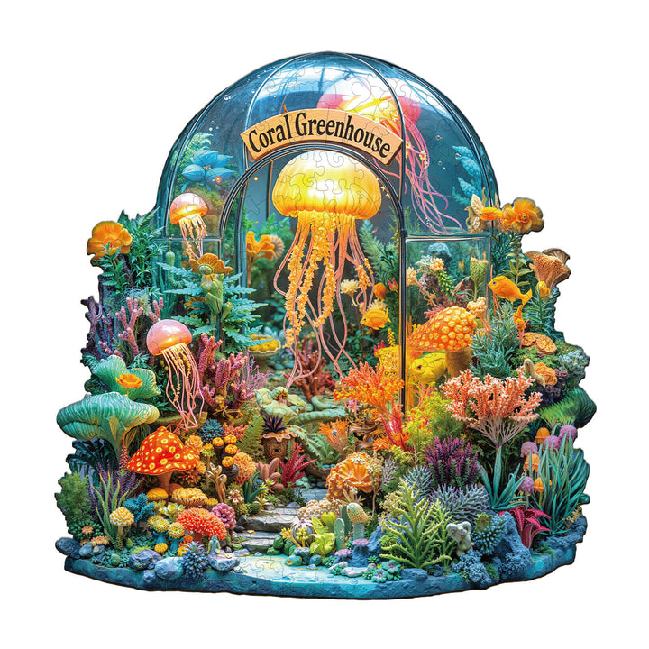 Coral greenhouse Wooden Jigsaw Puzzle