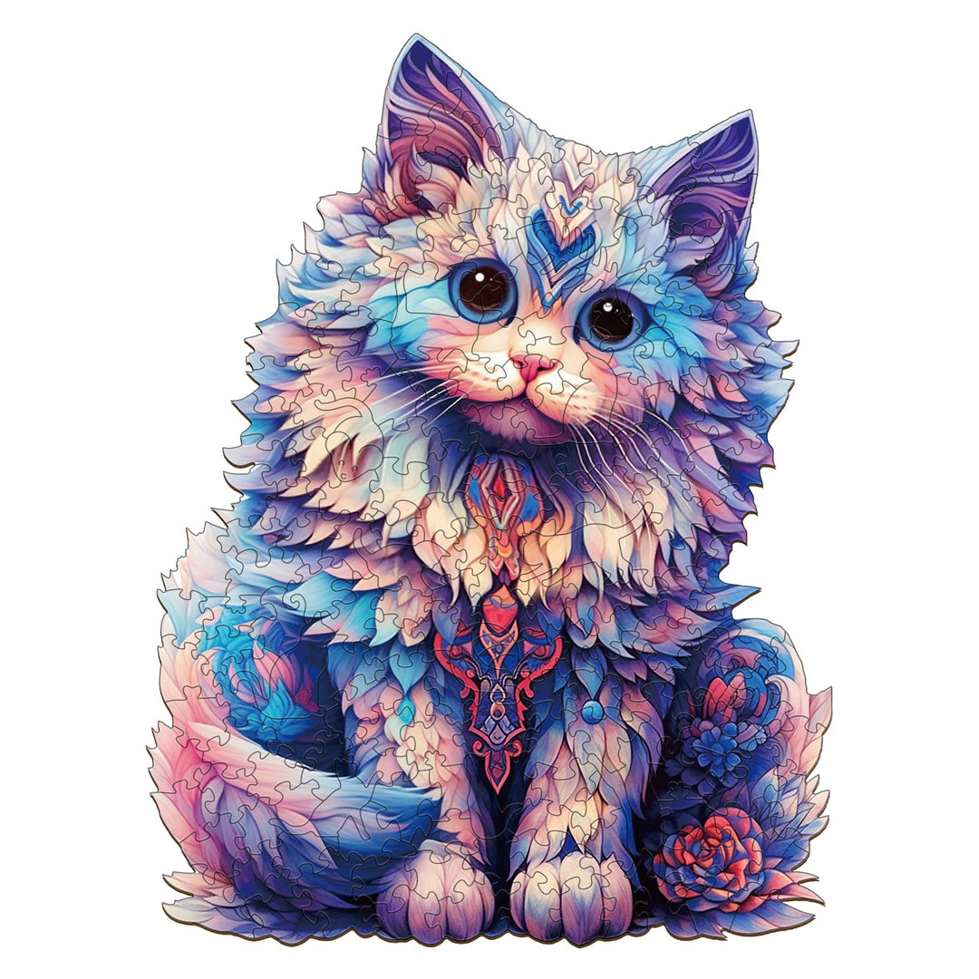 Cute Ragdoll Cat Wooden Jigsaw Puzzle-Woodbests