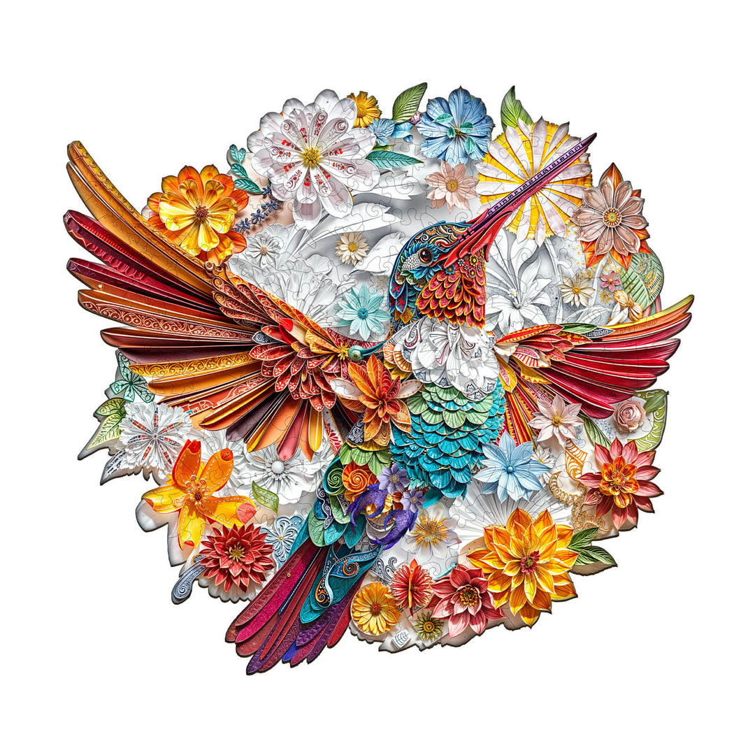 Puzzle en bois Colibri Confetti