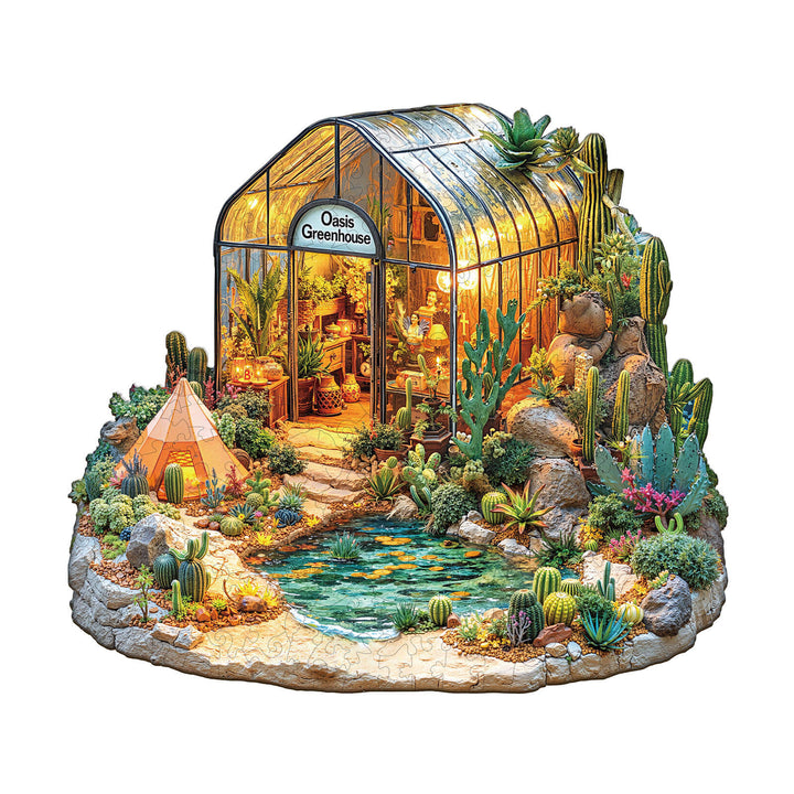 Oasis Greenhouse Wooden Jigsaw Puzzle