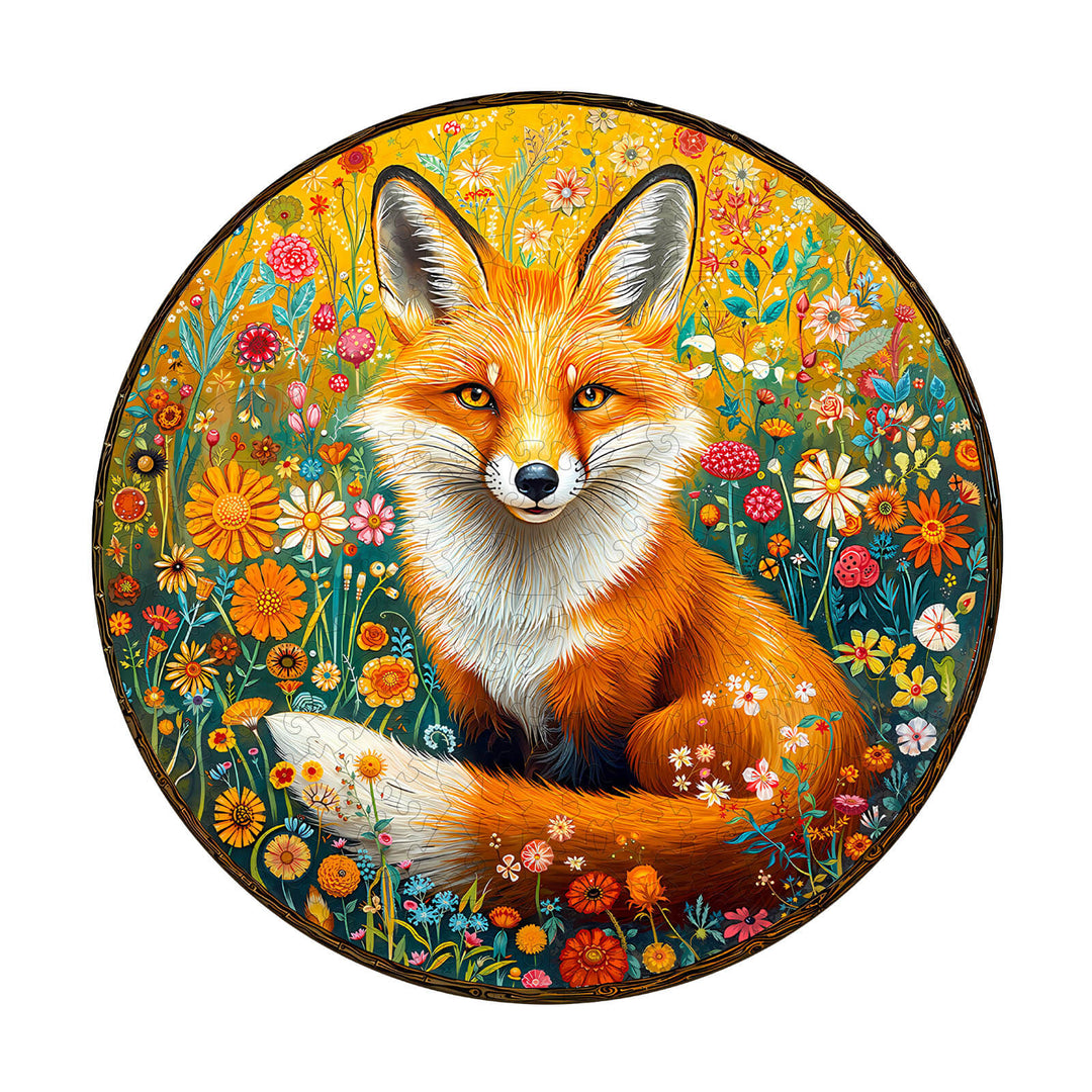 Fantasy Garden Guardian-Fox Wooden Jigsaw Puzzle