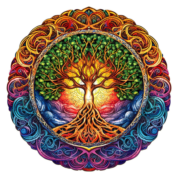 Mandala Tree of Life-1 Wooden Jigsaw Puzzle