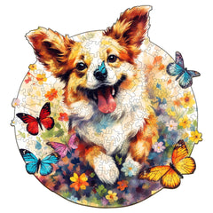 Lovable Puppy Wooden Jigsaw Puzzle
