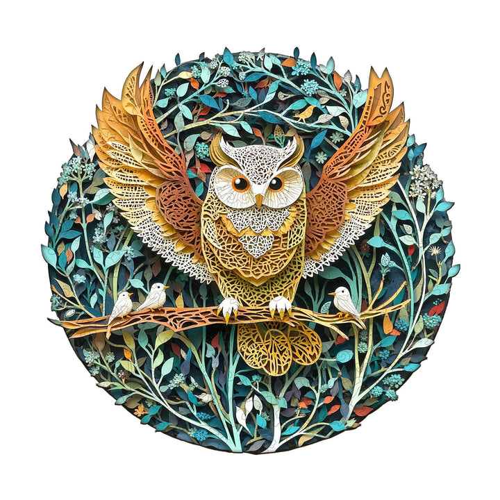 Forest Dreamers-Owl Wooden Jigsaw Puzzle