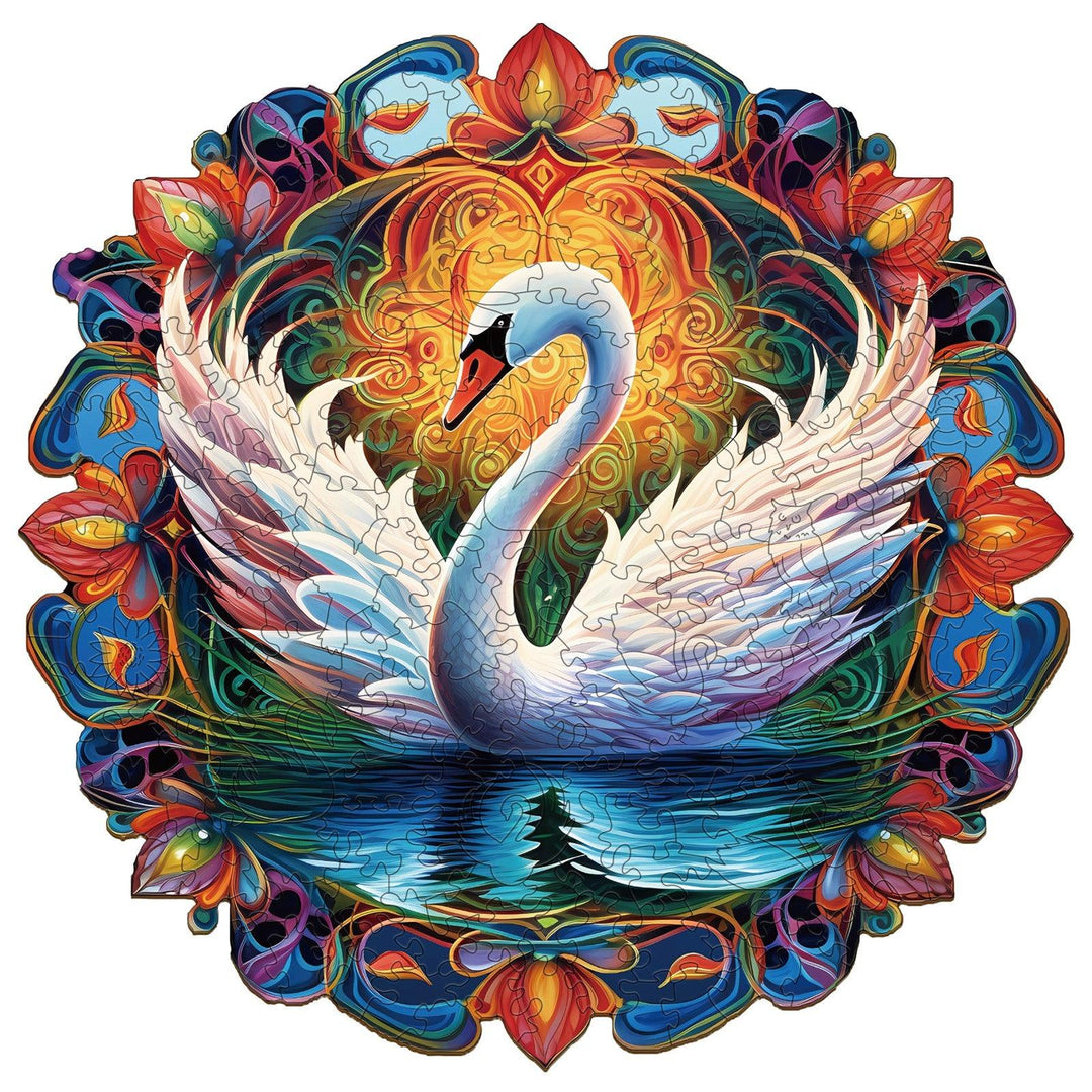 Beautiful Swan 1 Wooden Jigsaw Puzzle-Woodbests