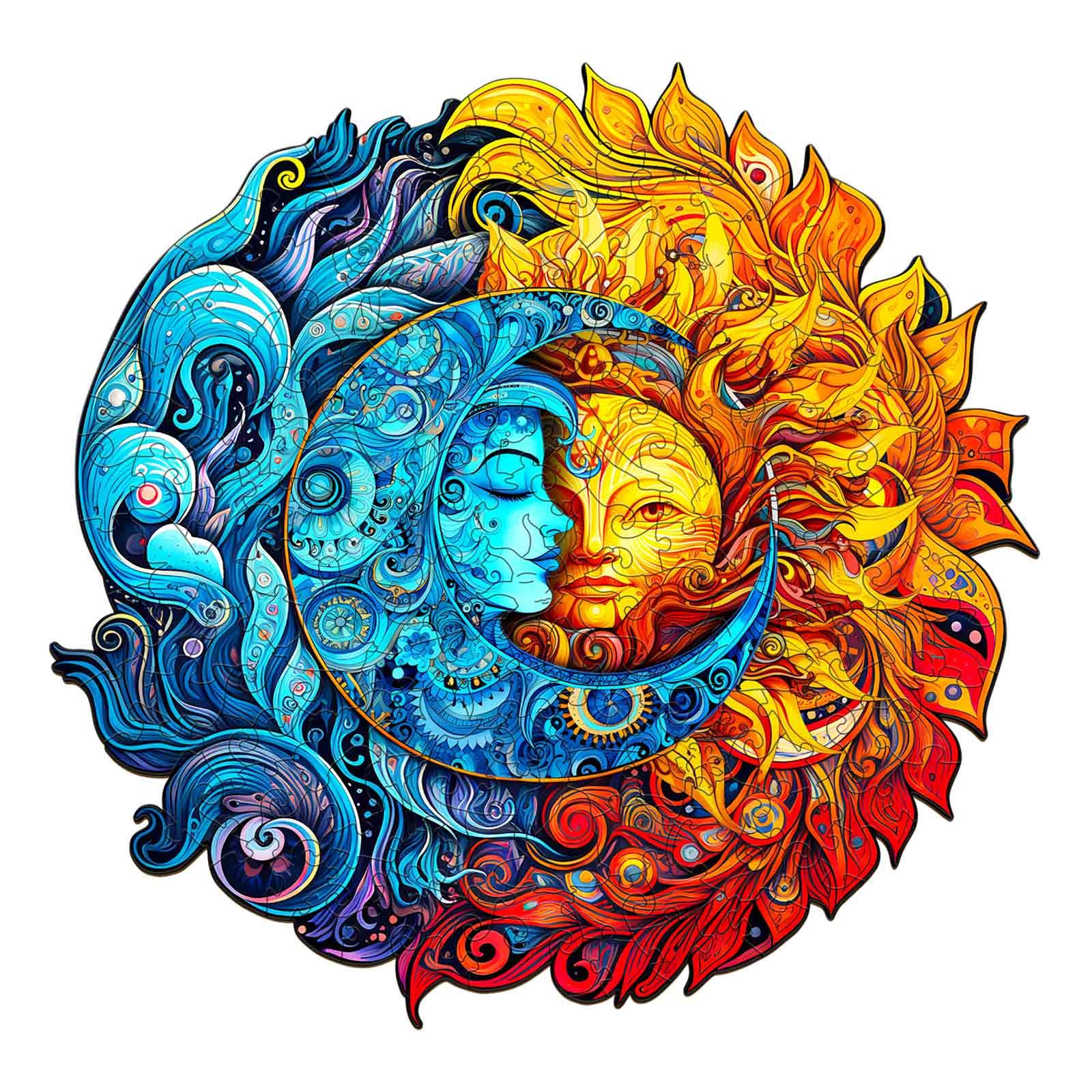 Sun And Moon Wooden Jigsaw Puzzle – Woodbests