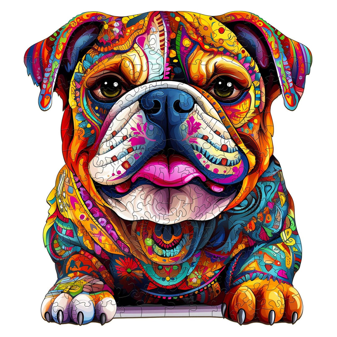 Bulldog Wooden Jigsaw Puzzle-Woodbests