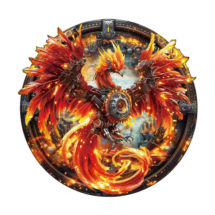 Mechanical Fire Phoenix Wooden Jigsaw Puzzle