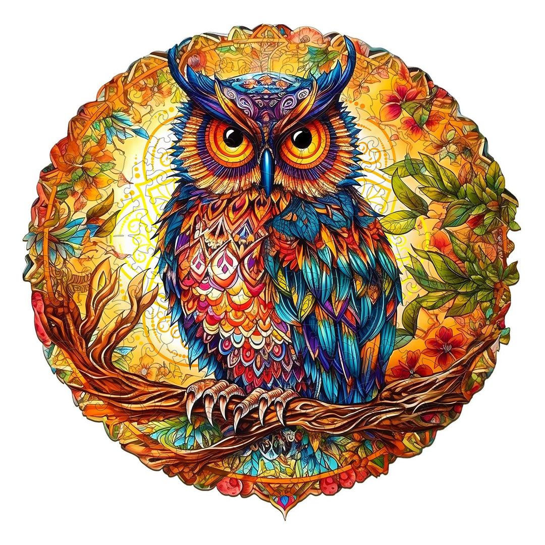 Charming Owl Wooden Jigsaw Puzzle-Woodbests