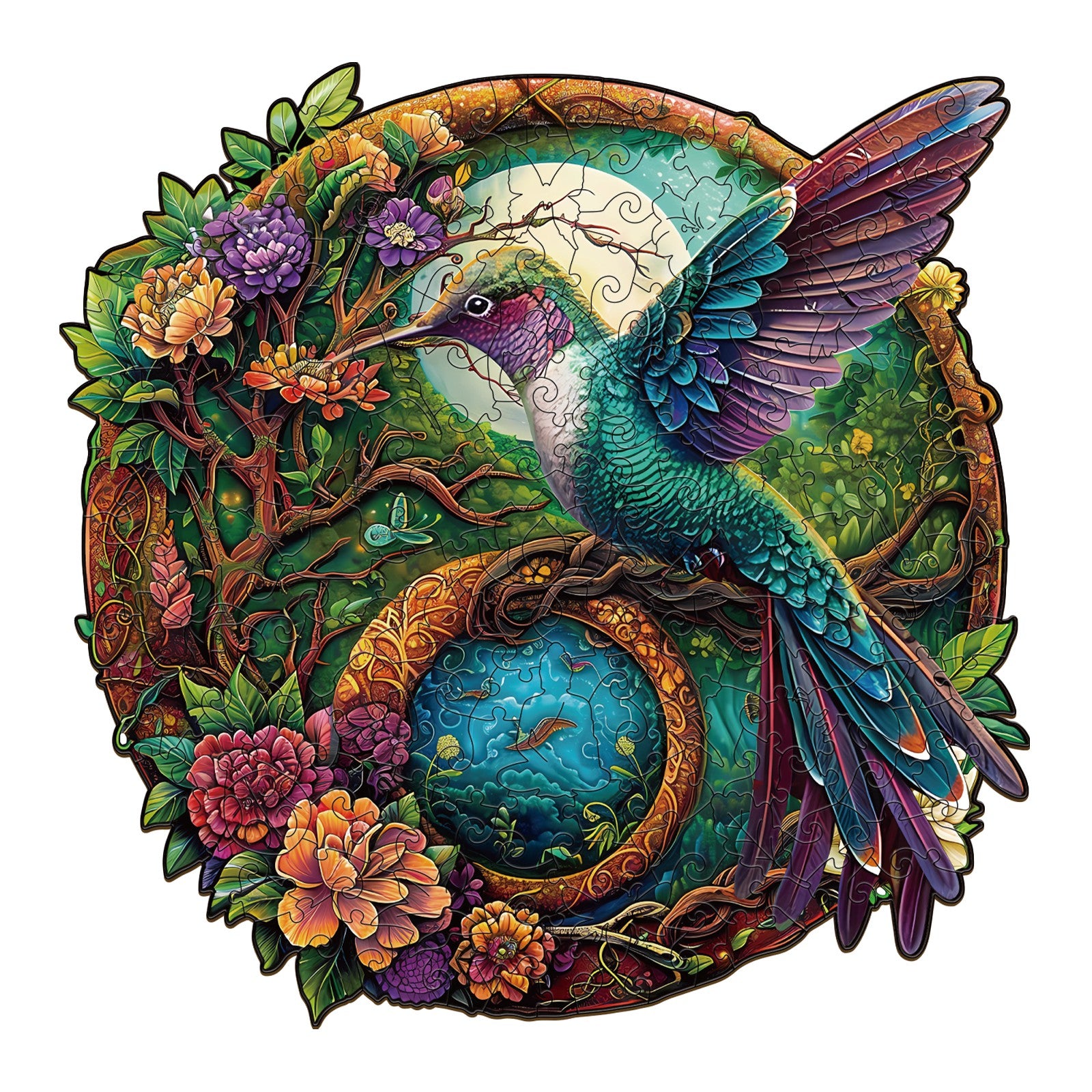 WOODBESTS | Yin Yang Hummingbird-2 Wooden Puzzle – Woodbests