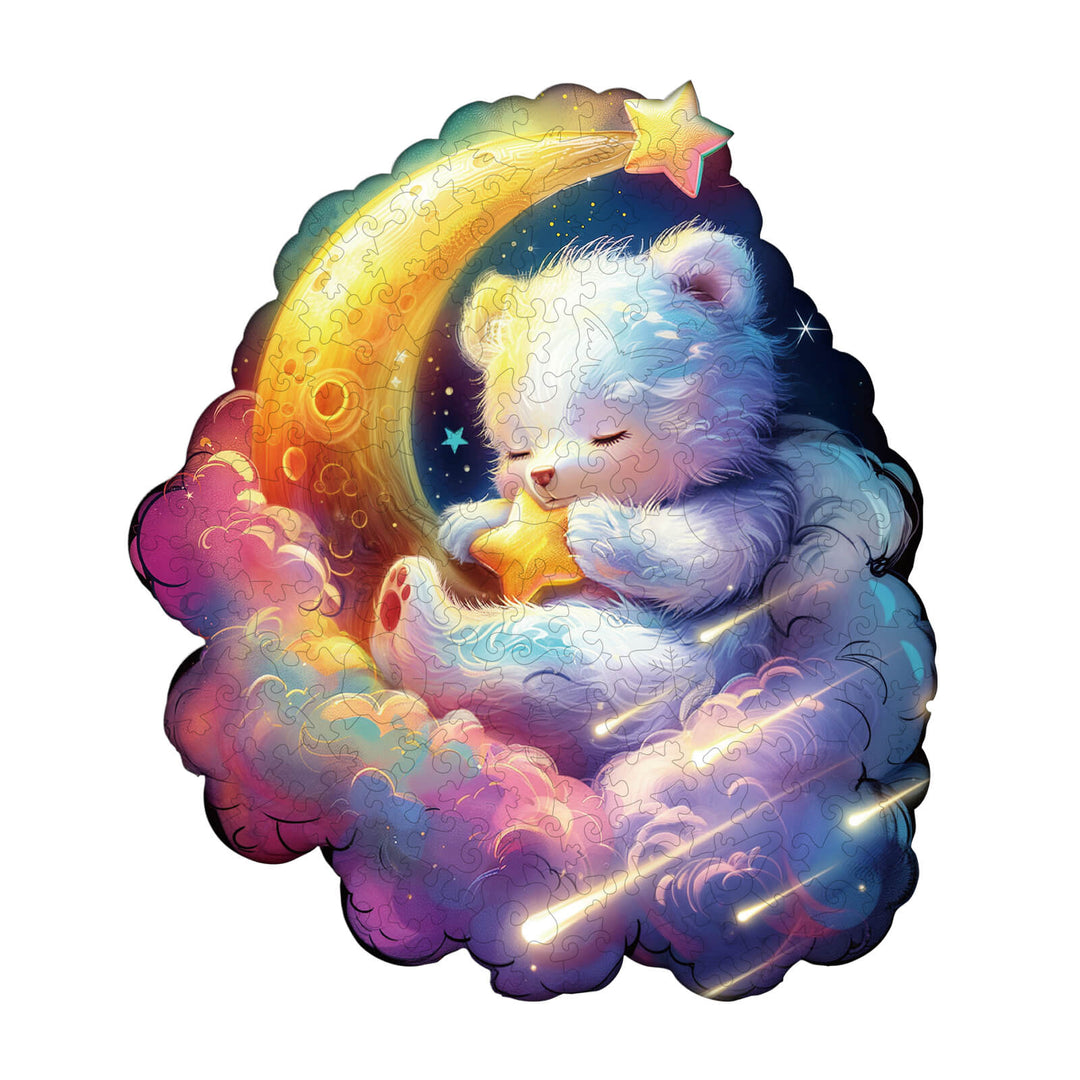 Sleep tight bear Wooden Jigsaw Puzzle