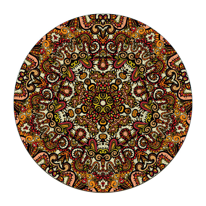 Colorful circular doodle art by Lori Anne McKague featuring intricate patterns and designs, showcasing artistic creativity.