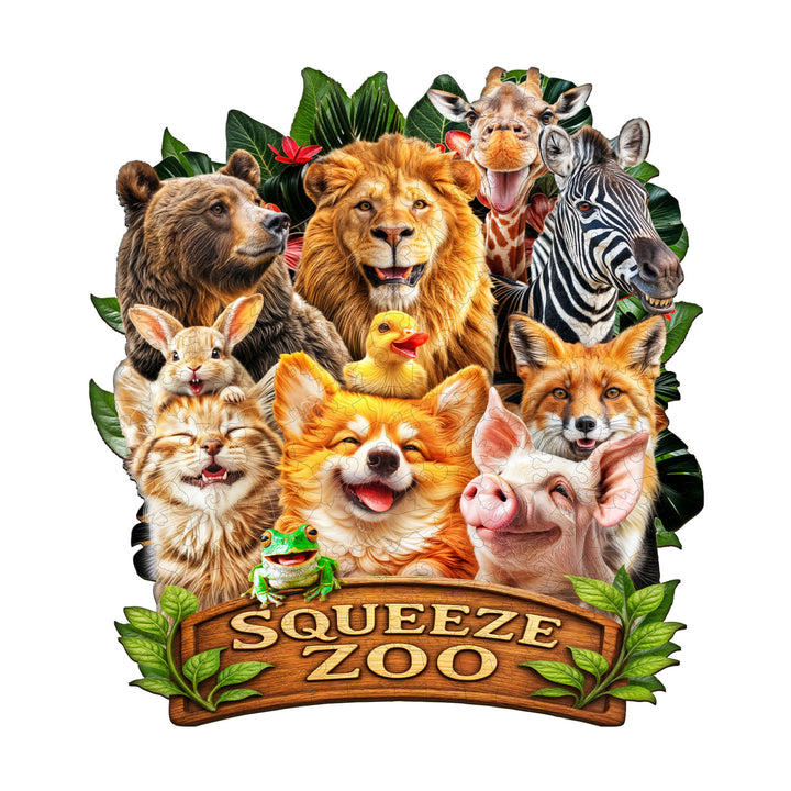 Squeeze Zoo Wooden Jigsaw Puzzle