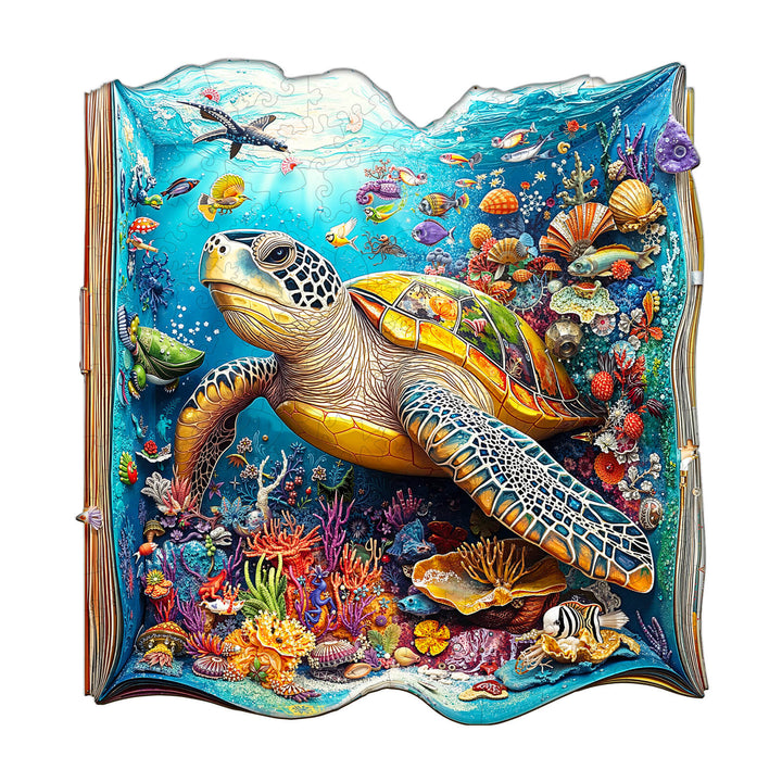 Turtle Story Holz-Puzzle