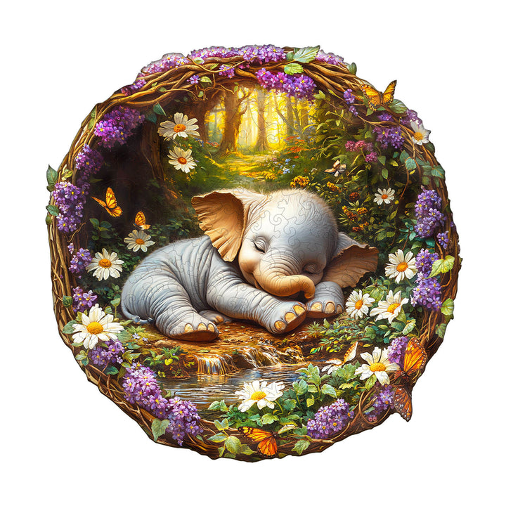 Dream Elephant Wooden Jigsaw Puzzle