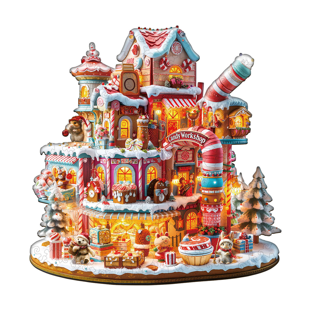 Candy Workshop Wooden Jigsaw Puzzle