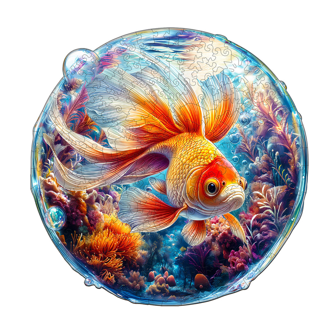 Bubble Goldfish Wooden Jigsaw Puzzle