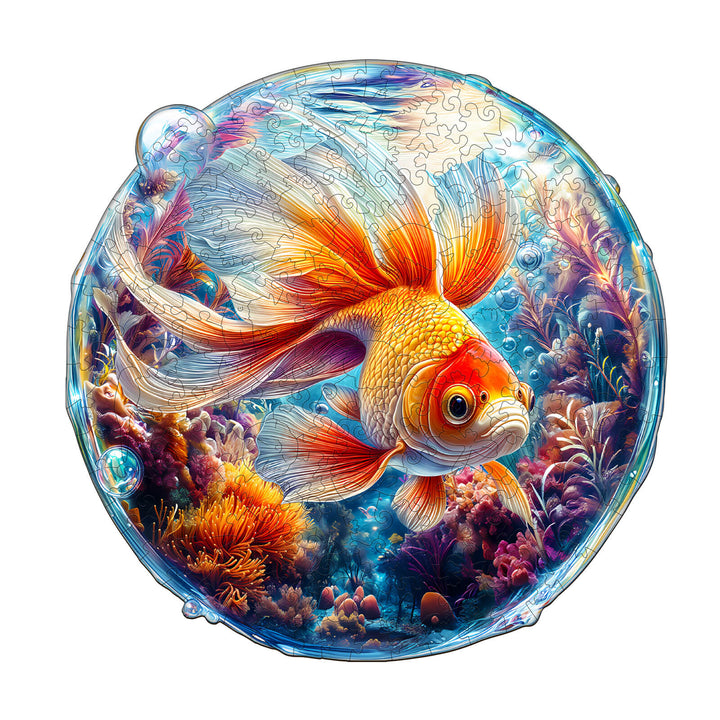 Bubble Goldfish Wooden Jigsaw Puzzle
