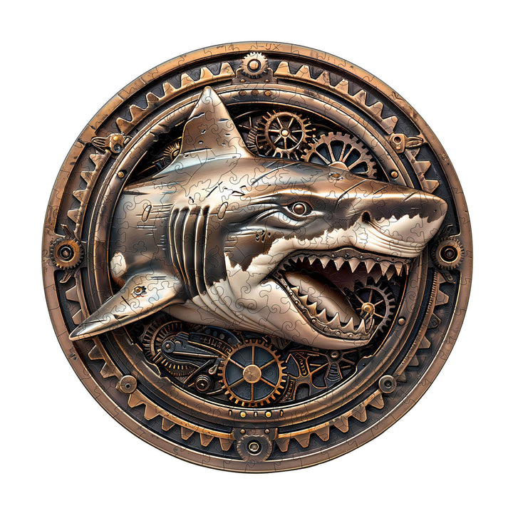 Mechanical Shark-2 Wooden Jigsaw Puzzle