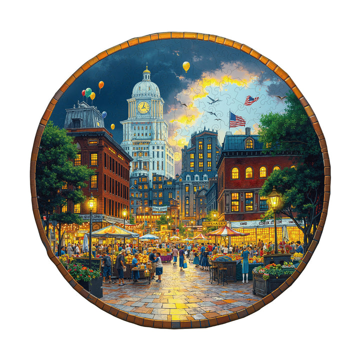 Bonston Market Wooden Jigsaw Puzzle