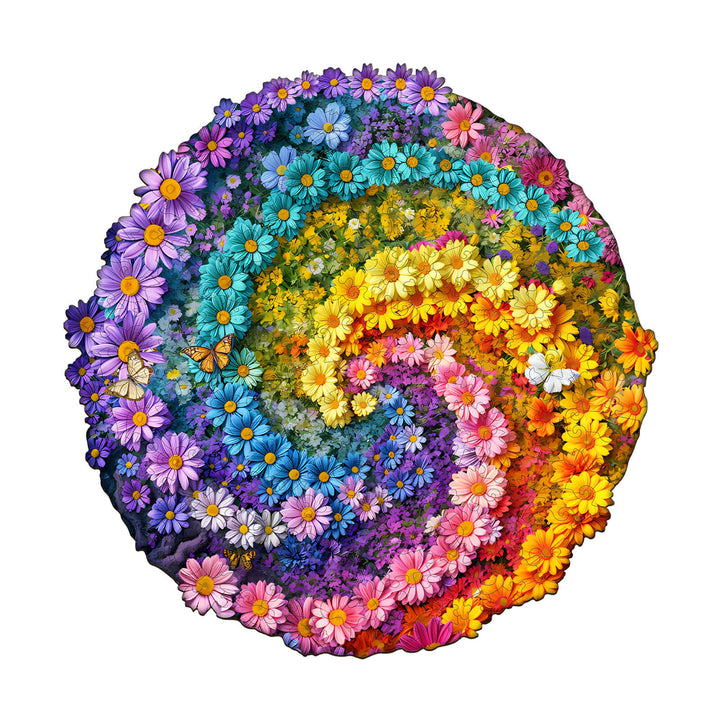 Colorful Sea of Flowers jigsaw puzzle with vibrant blooms, perfect for mind games and enhancing focus.