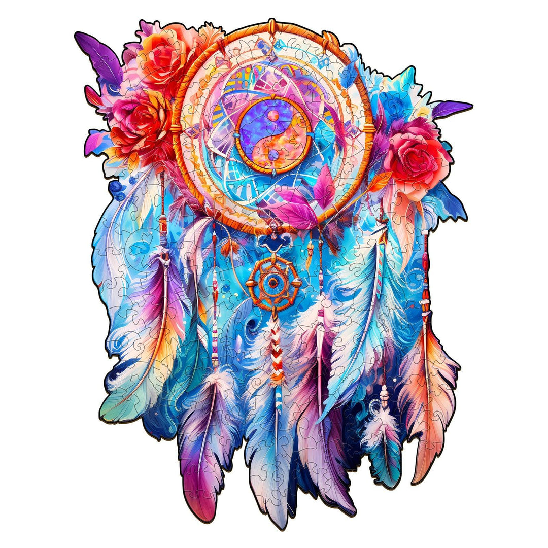 Yin Yang Dream Catcher Wooden Jigsaw Puzzle