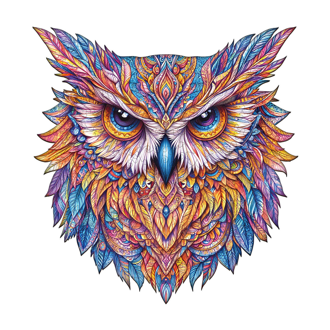 Color owl Wooden Jigsaw Puzzle