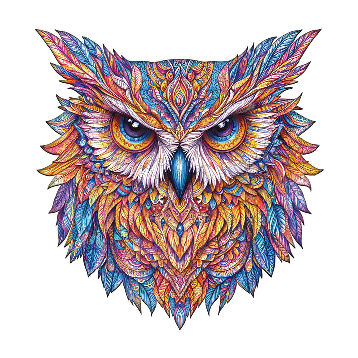 Color owl Wooden Jigsaw Puzzle