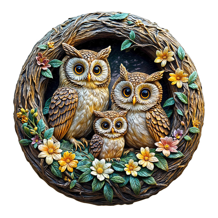 3D warm family Wooden Jigsaw Puzzle