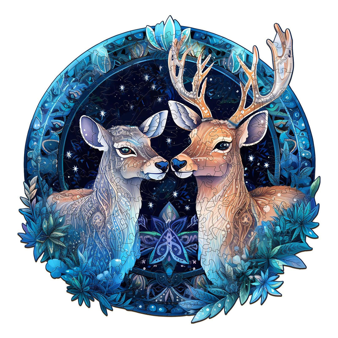 Deer Patron Saint Wooden Jigsaw Puzzle