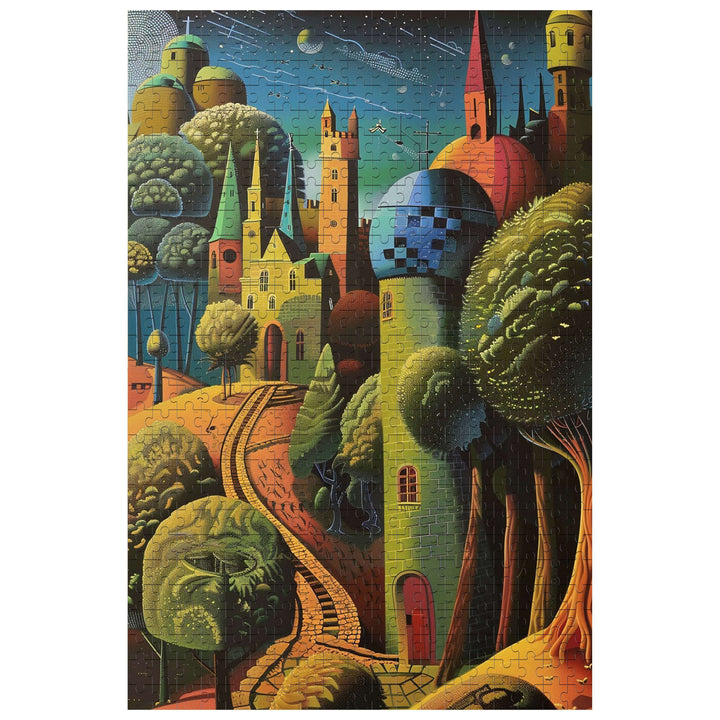 Colorful Desert City jigsaw puzzle, 500/1000 pieces, ideal for enhancing focus and mental skills through playful exploration.