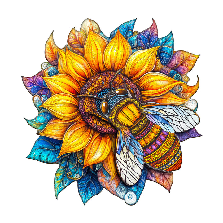Bee in Bloom Wooden Jigsaw Puzzle