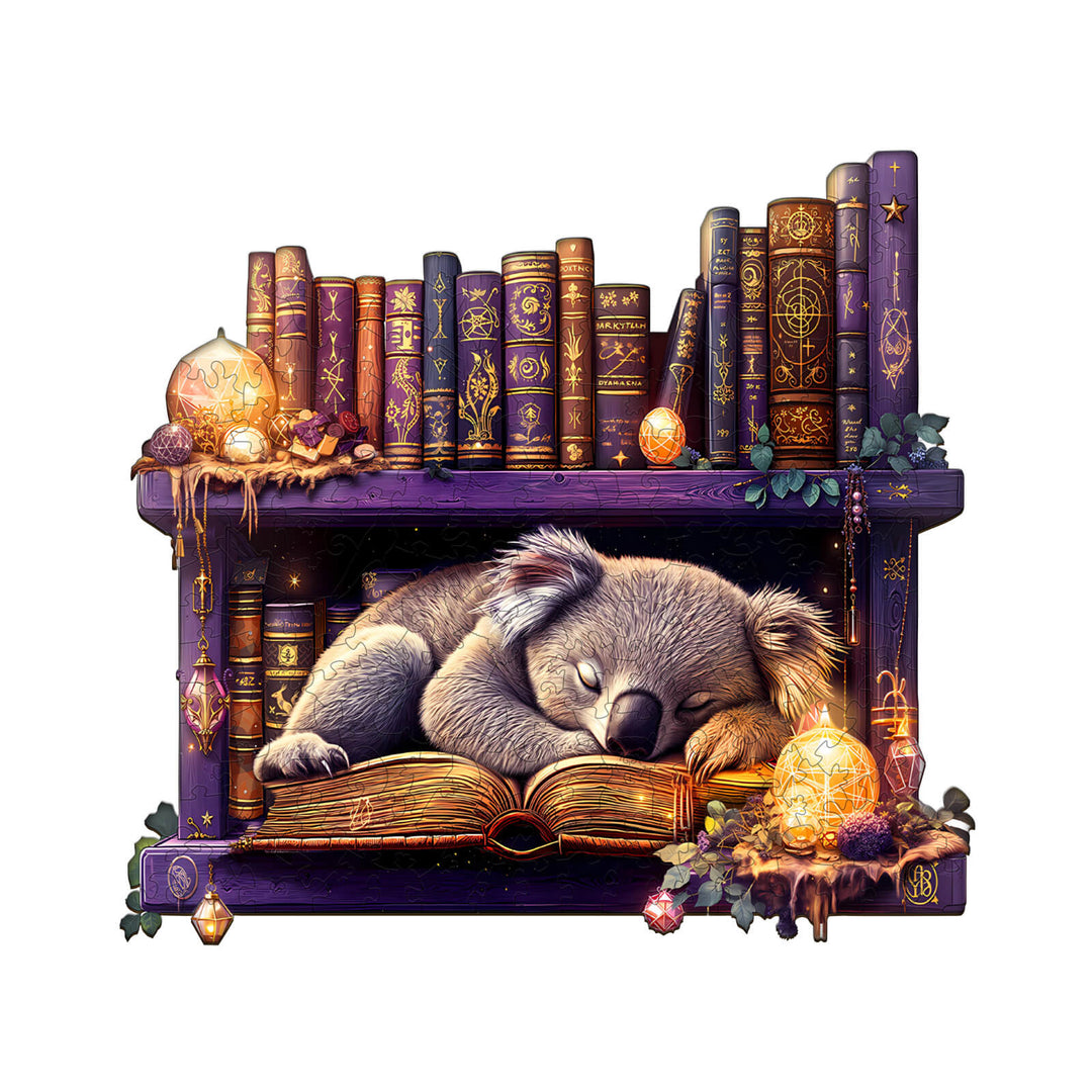 Sleep Library-Koala Wooden Jigsaw Puzzle