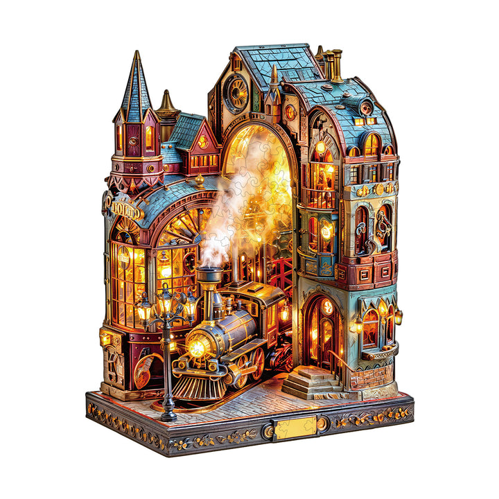 Steam platform Wooden Jigsaw Puzzle