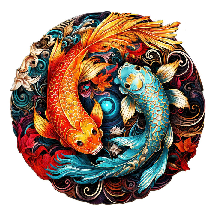 Yin Yang Fish-1 Wooden Jigsaw Puzzle