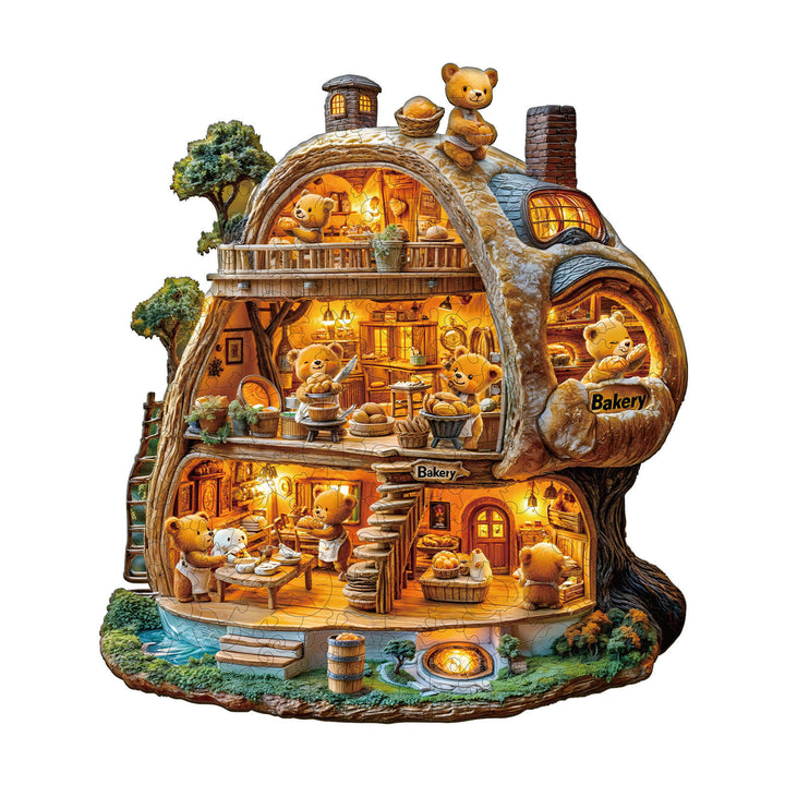 Little Bear Bakery Wooden Jigsaw Puzzle