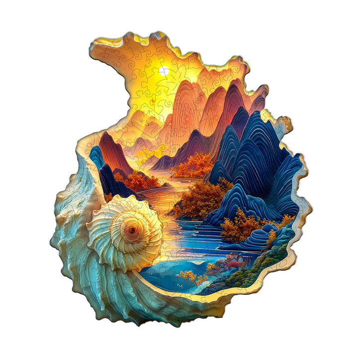 Conch scenery Wooden Jigsaw Puzzle
