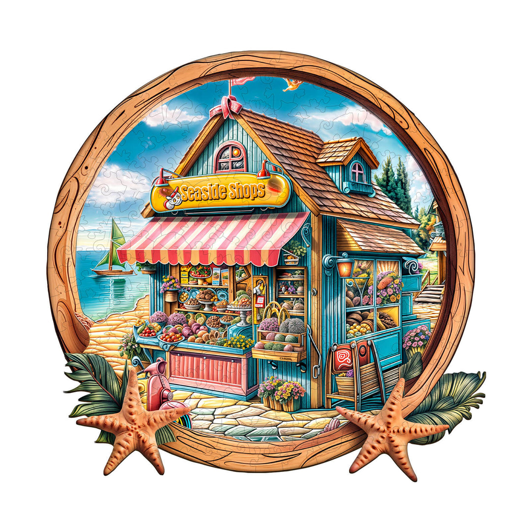 Seaside Shop Holz-Puzzlespiel