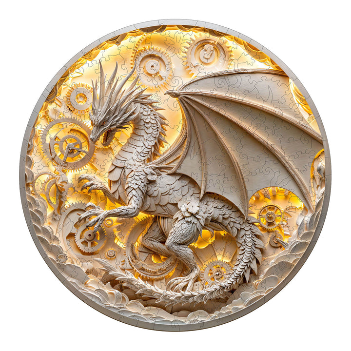 3D paper dragon Wooden Jigsaw Puzzle