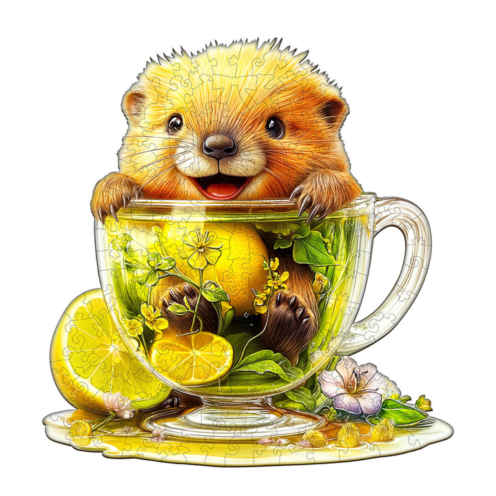 Lovely Beaver Wooden Jigsaw Puzzle