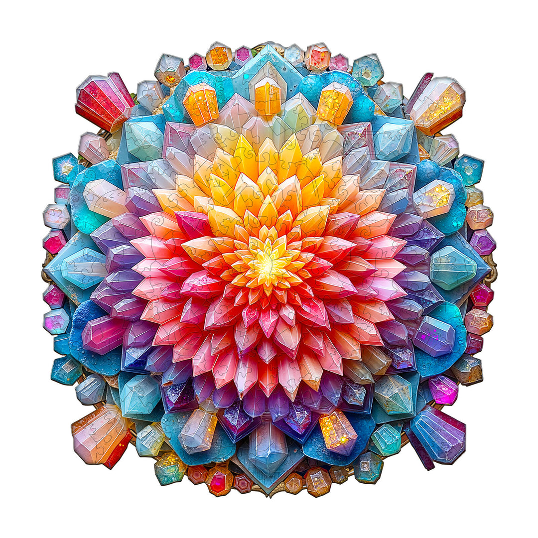 Crystal Mandala Wooden Jigsaw Puzzle