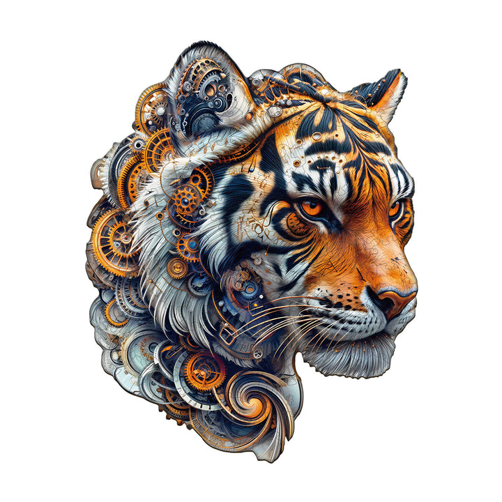 Golden mechanical tiger Wooden Jigsaw Puzzle
